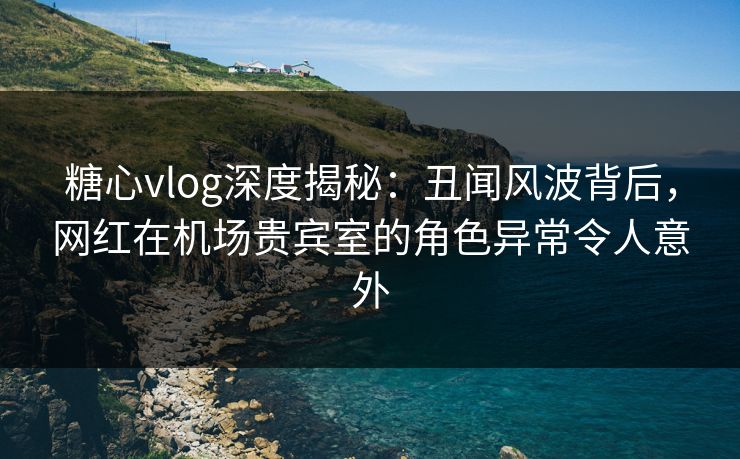 糖心vlog深度揭秘：丑闻风波背后，网红在机场贵宾室的角色异常令人意外